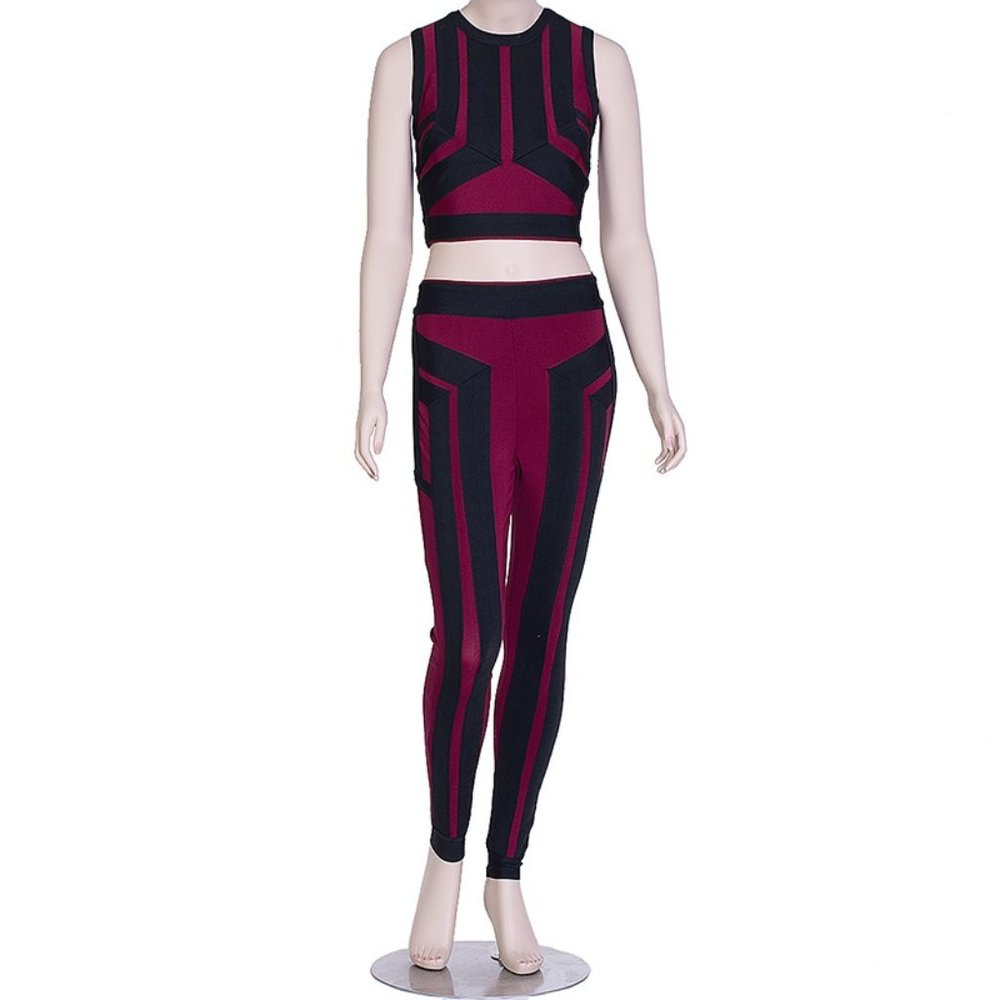 Color Blocked Pant Set